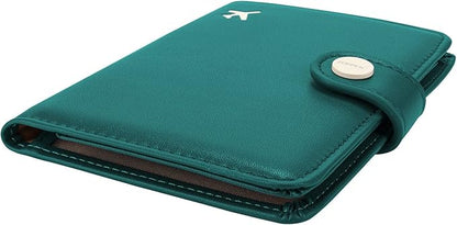 ZOPPEN Passport Holder Women, Passport Cover Travel Wallet Rfid Blocking Passport Wallet Cover Case Travel Essentials Document Organizer, Tea Green