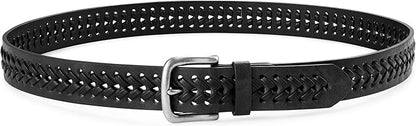 MILORDE Leather Braided Belts for Men, Handmade, Causal Woven Leather Jeans daily wear