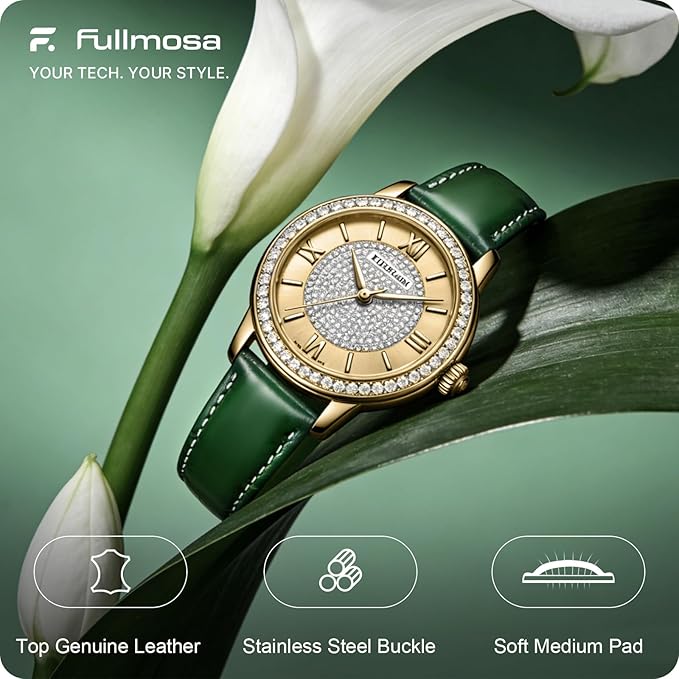 Fullmosa Watch Band, Quick Release Leather Watch Strap for Men Women, Replacement Bands Width 12mm 14mm 16mm 18mm 19mm 20mm 21mm 22mm 24mm