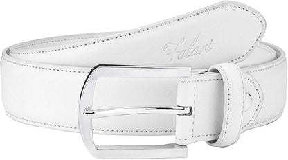 Falari Men Genuine Leather Casual Dress Belt With Single Prong Buckle, Classic Style Belt