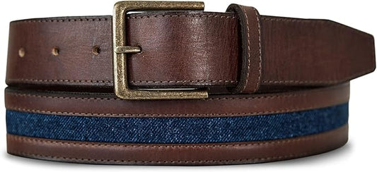 Lucky Brand Men's Jeans Leather Belt| Classic| Casual| Dress| Everyday| American Heritage| Genuine Leather| Metal Buckle