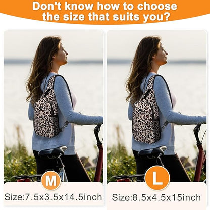 Pritent Crossbody Bags for Women Men Trendy Sling Bag Backpack Casual Chest Bag with Convertible Shoulder Strap