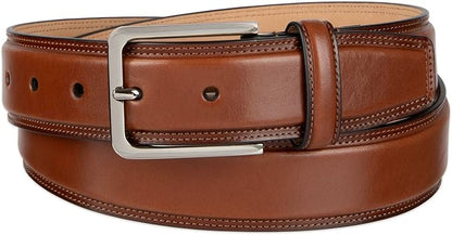 Haggar mens Leather Dress Belt for Suits and Pants - Classic, Formal, Business, Work