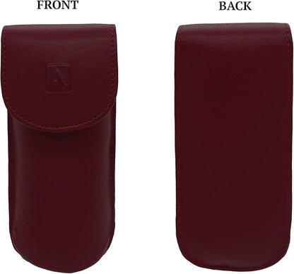 Adamis Full Grain Genuine Leather Spectacles Hard Shell Case for Men and Women