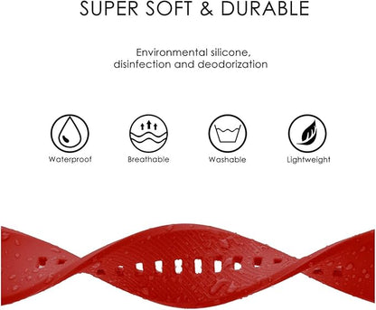BISONSTRAP Watch Strap 18mm 19mm 20mm 21mm 22mm, Quick Release Silicone Watch Bands for Men Women