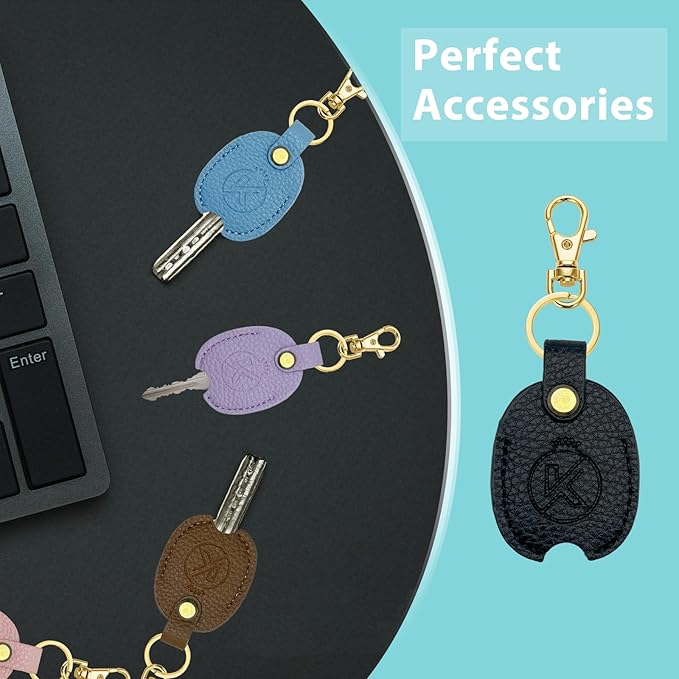 Leather Key Sleeve for Broken Key, Car Key Cover, Key Loop Replacment, Key Fod Protector Keychain for Women/Men