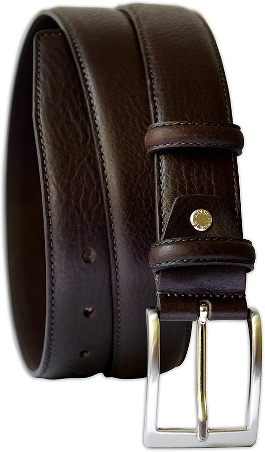 Mens Plain Smooth Italian Dress Leather Belt