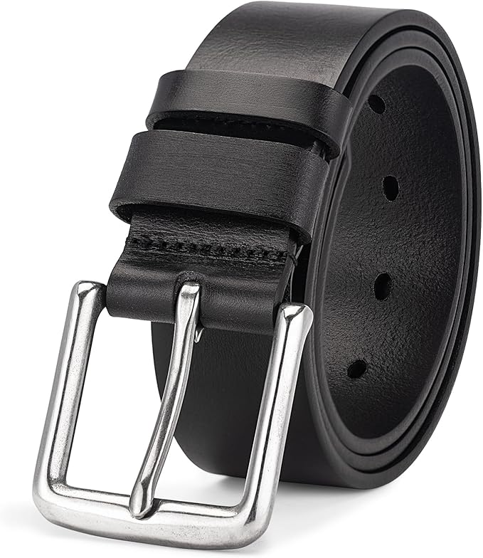 Thicken Full Grain Leather Mens Belt Heavy Duty Mens Work Belt Mens Belt High Hardness Buckle Packed In Gift Box