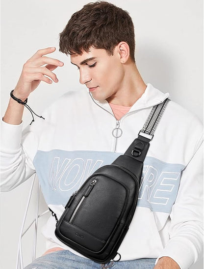 CLUCI Crossbody Bags for Women Men,Leather Sling Bag Cross Body Backpack for Woman Gifts for Women Birthday Unique