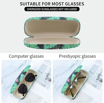 PERFECTSIGHT Hard Shell Eyeglasses Case, PU Leather Protective Glasses Case, Cute Eyeglass Case for Women Men Girls