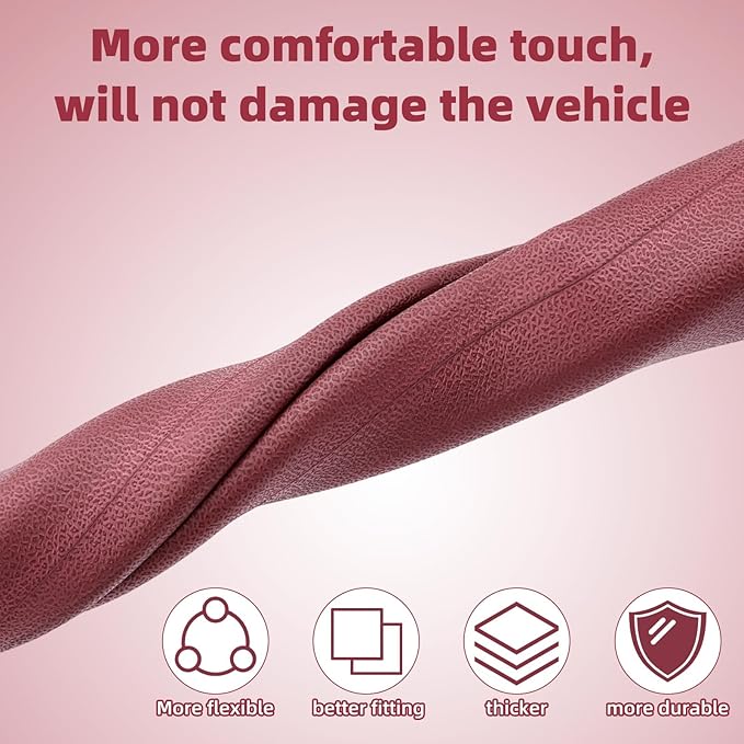 Penitue 2pcs Car Seat Gap Filler, No Drop Guard Universal Gap Organizer Between Seat and Console Prevents Phone Keys Cards Falling (Red)
