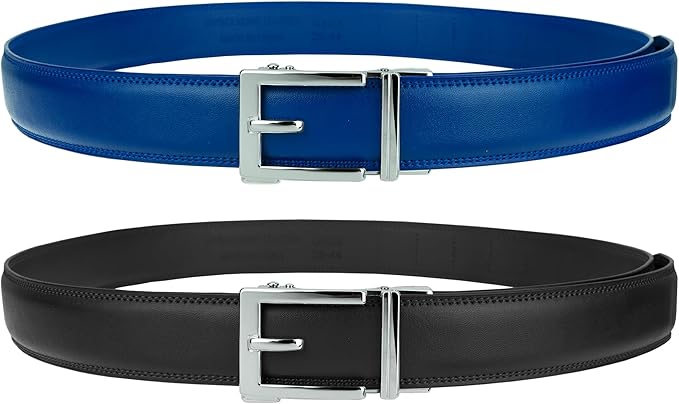 Gelante Ratchet Belt for Men, Mens Belts Leather 1.3'' Adjustable Trim to Fit Dress Belt