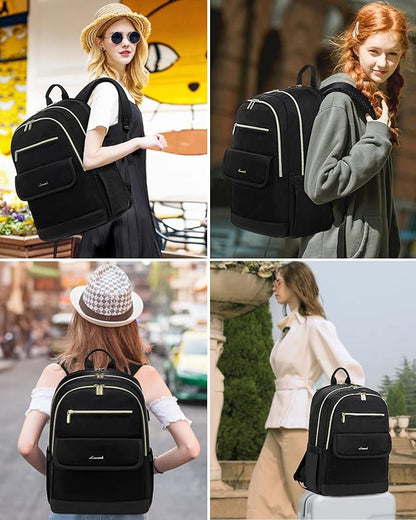 LOVEVOOK Laptop Backpack for Women,15.6 Inch Fashion Travel Backpack with USB,Large Capacity Backpack Purse,Water-resistant fits College Work Business Travel