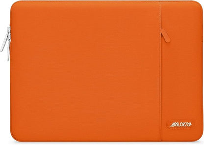 MOSISO Laptop Case 15 inch, 15 inch Laptop Sleeve Compatible with MacBook Air M5 A3448 M4 A3241 M3 A3114 M2 A2941 2026-2023, Dell XPS, Polyester Vertical Computer Sleeve Bag with Pocket, Orange