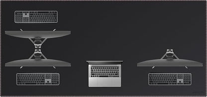 ZORESYN Office Desk Pad 74.8x35.4inch, Large Mouse pad Desk Mat, Waterproof PU Leather Desk Blotter Protector Desk Accessories with Non Slip Base for Home Office (Black)