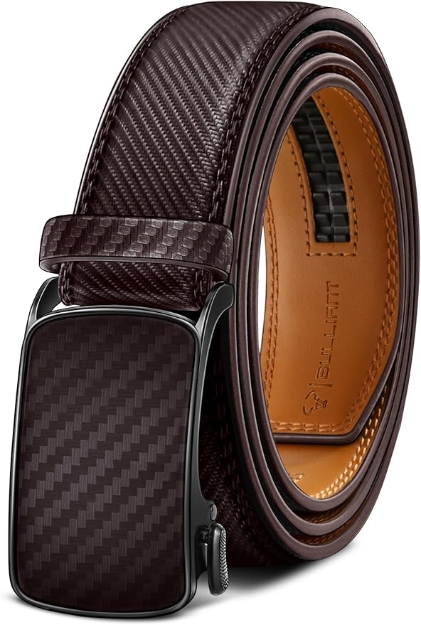 BULLIANT Men's Ratchet Belt Nontrimmable-Click Belt Adjustable for Men Gift Lightweight 1 3/8"