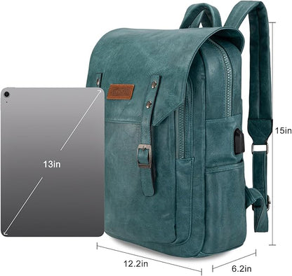 Montana West Wrangler Laptop Backpack with USB Charging Port, Vintage Travel Work College Bookbag for Women Men