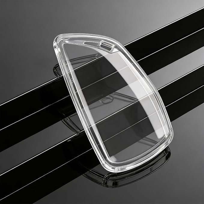 Clear TPU Key Fob Cover, Compatible with GMC Yukon Denali Sierra 2021-2026, Fit for Chevy Silverado Suburban Tahoe Buick etc, Transparent Soft Key Case (Clear, 2 Pcs)
