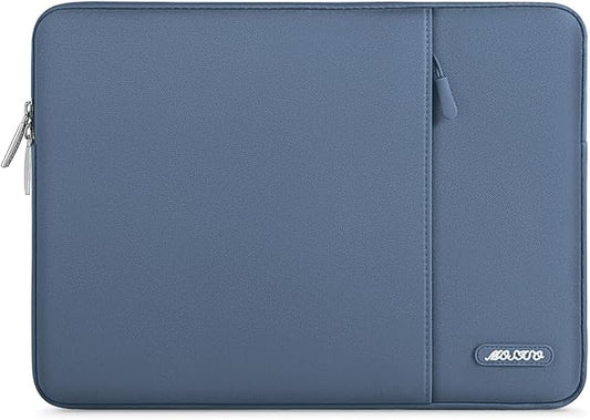 MOSISO Laptop Case 13 inch, Laptop Sleeve Compatible with MacBook Neo/Air/Pro 13 inch with A18/M5/M4/M3/M2/M1 Chip 2026-2016, Polyester Vertical Computer Sleeve Bag with Pocket, Steel Blue
