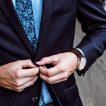 WOCCI Quick Release Watch Band, Distressed Genuine Leather, Stainless Steel Buckle, Strap Width 18mm 19mm 20mm 22mm 24mm