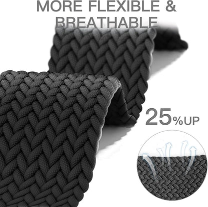 20mm Magnetic Braided Nylon Band Compatible With Garmin Vivoactive 6/Vivoactive 5/3/3 Music Watch Bands, Quick Release Stretchy Strap Replacement for Venu Sq 2/Forerunner 55/165/245/645