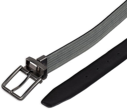Calvin Klein Men’s Reversible Leather Belt - 2‑in‑1 Versatile Modern Style
