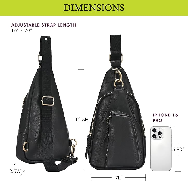 MMS Brands Antik Kraft Tasha Crossbody Sling | Vegan Leather Crossbody Bag for Women with 16-20" Strap | Sling Bags for Women