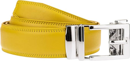 Gelante Ratchet Belt for Men, Mens Belts Leather 1.3'' Adjustable Trim to Fit Dress Belt