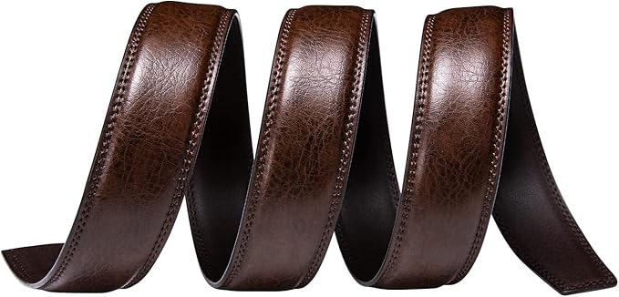 Dubulle Designer Mens Belts, Sliding Automatic Buckle Ratchet Dress Belt TOP Genuine Leather Strap Gifts