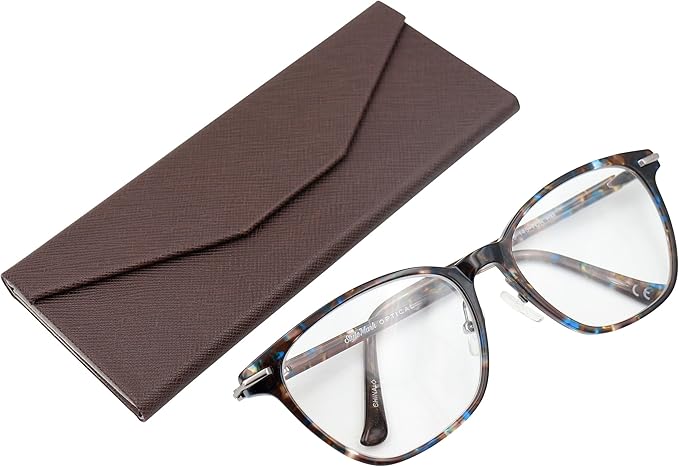 Real Sic Glasses Case for Men and Women - Magnetic Folding Hard Shell Sunglass Holder - Inspired by Solid Color