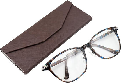 Real Sic Glasses Case for Men and Women - Magnetic Folding Hard Shell Sunglass Holder - Inspired by Solid Color