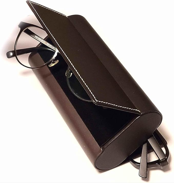 Glasses Case for 2 Storage Portable Compact Slim Two-Piece Soft Case Hard Case