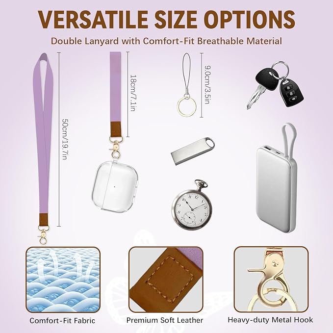 Christian Leather Badge Holder with Zipper Pocket, Purple Christ Work Lanyards and 1 Zip Pocket, 4 Card Slots, Breakaway Lanyards with Metal Clasp for Offices, Adult, Employees