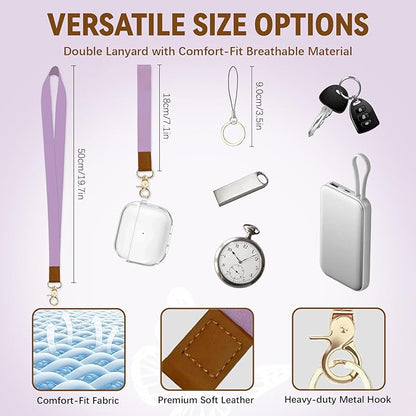 Christian Leather Badge Holder with Zipper Pocket, Purple Christ Work Lanyards and 1 Zip Pocket, 4 Card Slots, Breakaway Lanyards with Metal Clasp for Offices, Adult, Employees