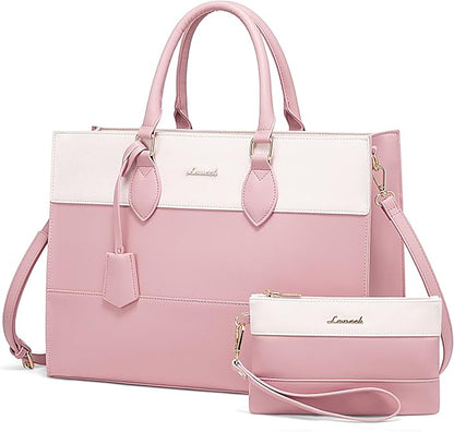 LOVEVOOK Laptop Tote Bag for Women, Work Totes Business Office Computer Briefcase with Clutch Purse