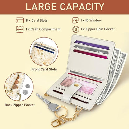 Jogjam Funny Taco Lover Burrito Tortilla Rfid Women Wallet, Small Slim Thin Compact Credit Card Wallet, PU Leather Bifold Cash Wallet, Zipper Coin Pocket ID Window, Girls Girly Teens Gifts