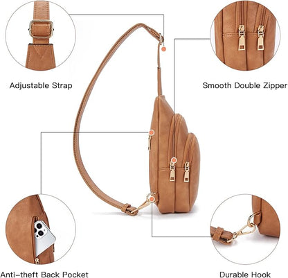 Telena Crossbody Bags for Women Leather Cross Body Sling Bag for Woman Travel