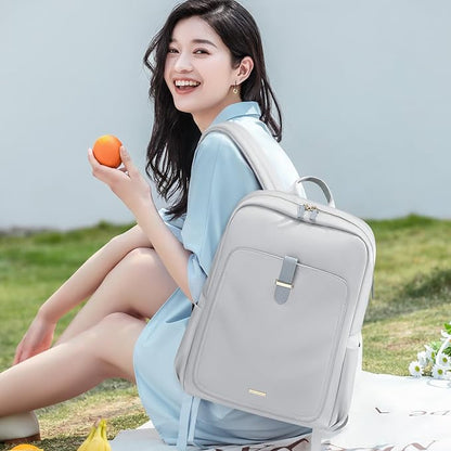 Laptop Backpack for Women,Carry on Travel Backpack Casual Work Business Backpacks Purse College,16 Inch,Grey