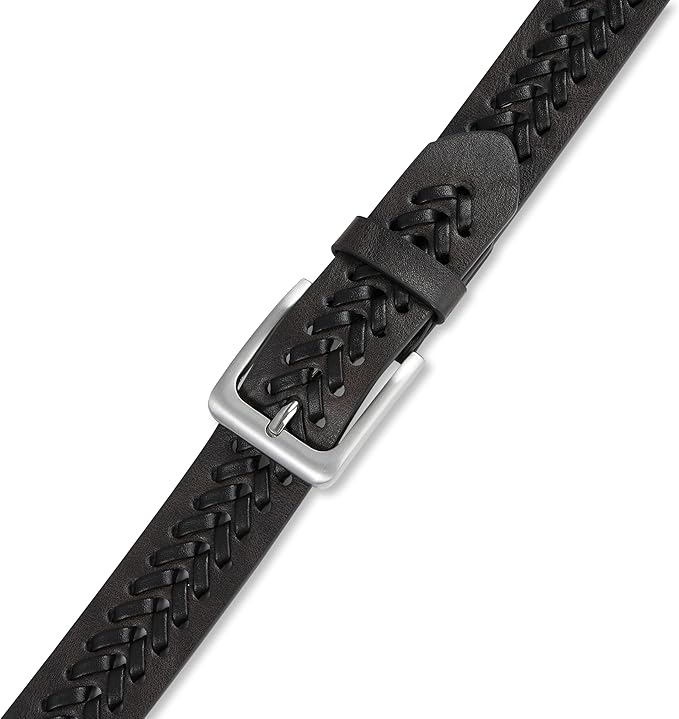MILORDE Leather Braided Belts for Men, Handmade, Causal Woven Leather Jeans daily wear