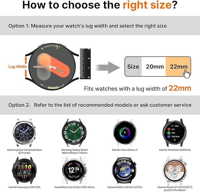 Fullmosa Magnetic Braided Watch Bands - 18mm 20mm 22mm Quick Release Watch Strap, Stretchy Nylon Solo Loop Compatible with Garmin Samsung Galaxy Amazfit for Men Women(22mm, Denim+Black)