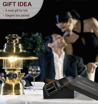 BULLIANT Men's Belt,Reversible Belt Adjustable For Gift Men 1.25”-Cut For Fit-2 Sides in 1 Belt(Not 2)