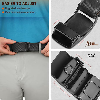 BULLIANT Men's Ratchet Belt Nontrimmable-Click Belt Adjustable for Men Gift Lightweight 1 3/8"