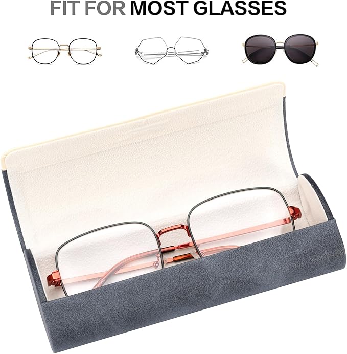 Vemiss Hard Shell Eyeglass Cases, Lightweight Portable Glasses Case for Women Men