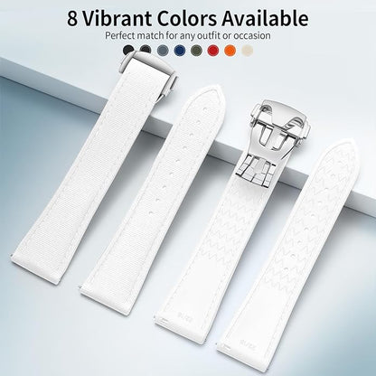 ULLCHRO Watch Strap Watch Band 20mm 22mm Man Waterproof Quick Release Bands Sport Replacement Strap Soft FKM Rubber Watchband
