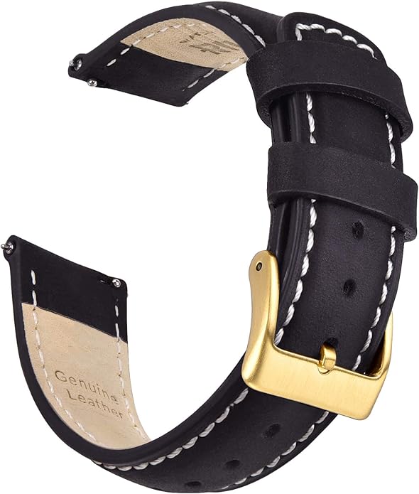 Ritche Christmas Gift Quick Release Leather Watch Bands Genuine Watch Straps for Men Women Top Grain Leather Watch Strap, White Elephant Gifts, Stocking Stuffers for Men, Father's Day gifts
