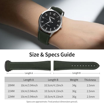 ULLCHRO Watch Strap Watch Band 20mm 22mm Man Waterproof Quick Release Bands Sport Replacement Strap Soft FKM Rubber Watchband