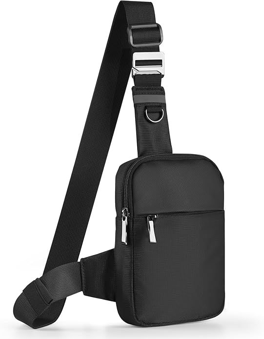 BROADREAM Mini Sling Bag for Men Women Small Crossbody Backpack Shoulder Bags with RFID & Waterproof for Hiking Trave Running