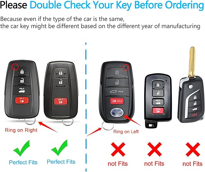 Autophone for Toyota Key Fob Cover with Keychain Soft TPU Key Shell Case,For 2019-2026 Rav4 2020-2022 Highlander Corolla Prius 2018-2024 Camry C-HR Avalon GT86 2021-2024 4runner(Black)