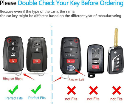 Autophone for Toyota Key Fob Cover with Keychain Soft TPU Key Shell Case,For 2019-2026 Rav4 2020-2022 Highlander Corolla Prius 2018-2024 Camry C-HR Avalon GT86 2021-2024 4runner(Black)