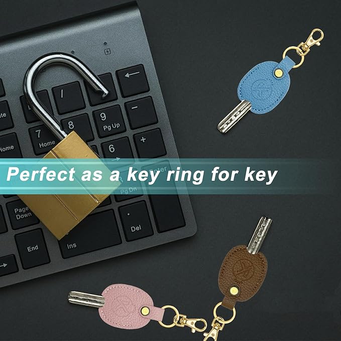 Leather Key Sleeve for Broken Key, Car Key Cover, Key Loop Replacment, Key Fod Protector Keychain for Women/Men
